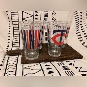 Brand New, Set of 4 Minnesota Twins Baseball Misprinted Drinkware
